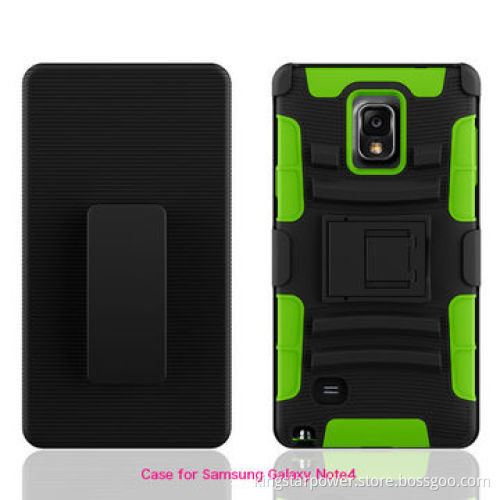 Case for Samsung Galaxy Note4/N910/Note 4 with Kickstand and Locking Belt Swivel Clip/Hybrid HolsterNew